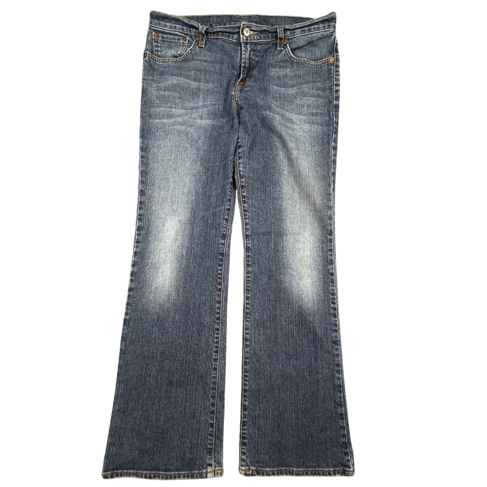 Lucky Brand Dungarees Jeans Womens Size 31 Mid Rise Bootcut Blue Denim Pants Y2K